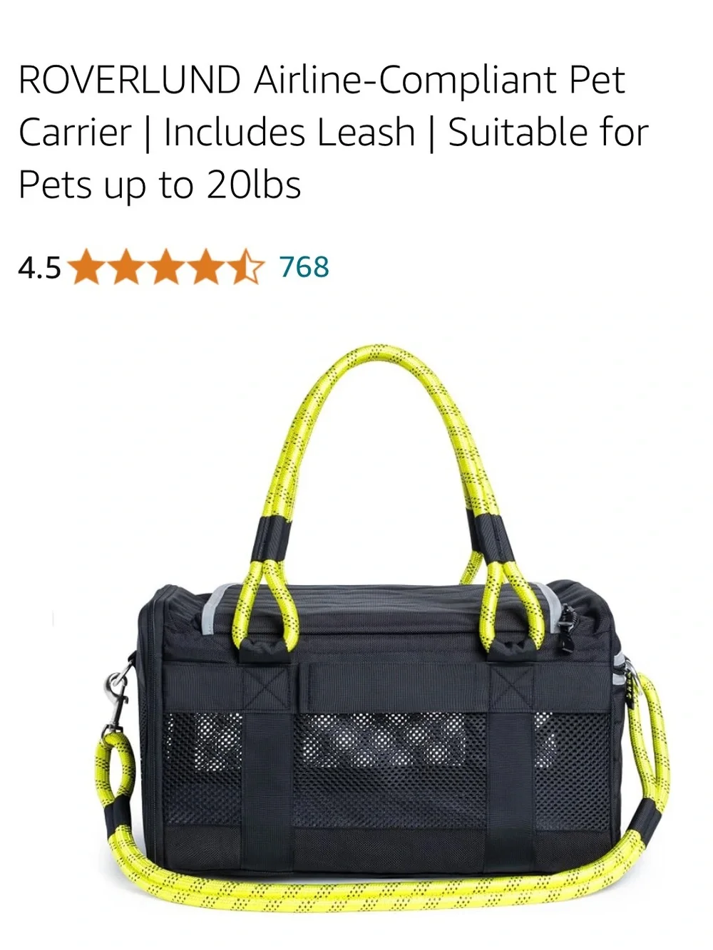 Roverlund Out Of Office Pet Carrier Large Airline Approved